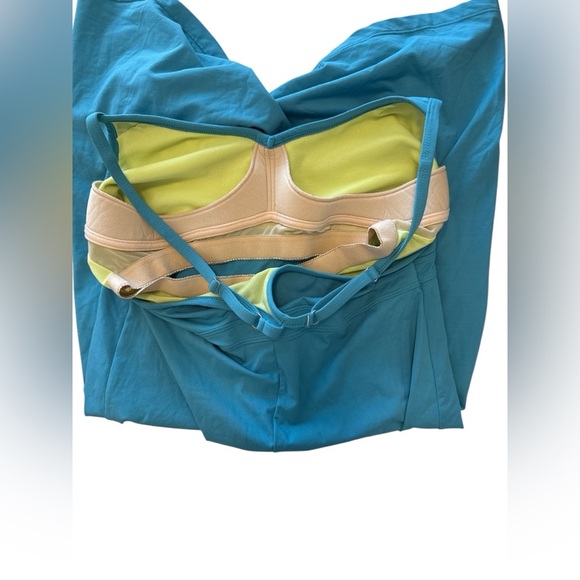 Athleta Women’s Medium Shorebreak Swim Dress Beach Summer Teal Racerback - Picture 5 of 8